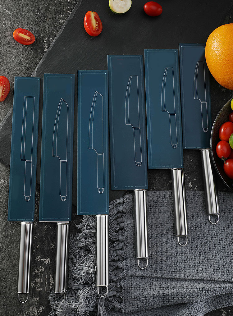 6pcs stainless steel blade multifunctional Kitchen chef Knife Sets