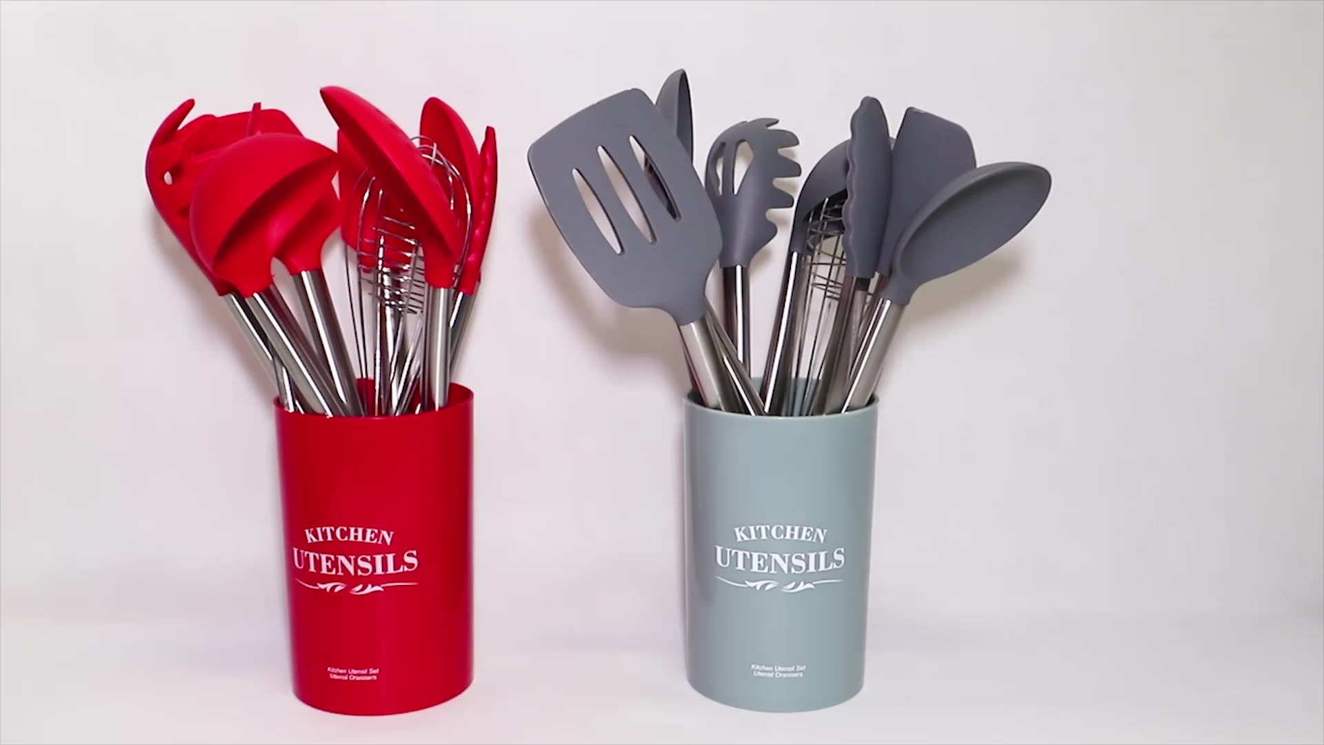 11pcs custom color food grade safety heat resistant silicone heat resistant kitchen utensils set