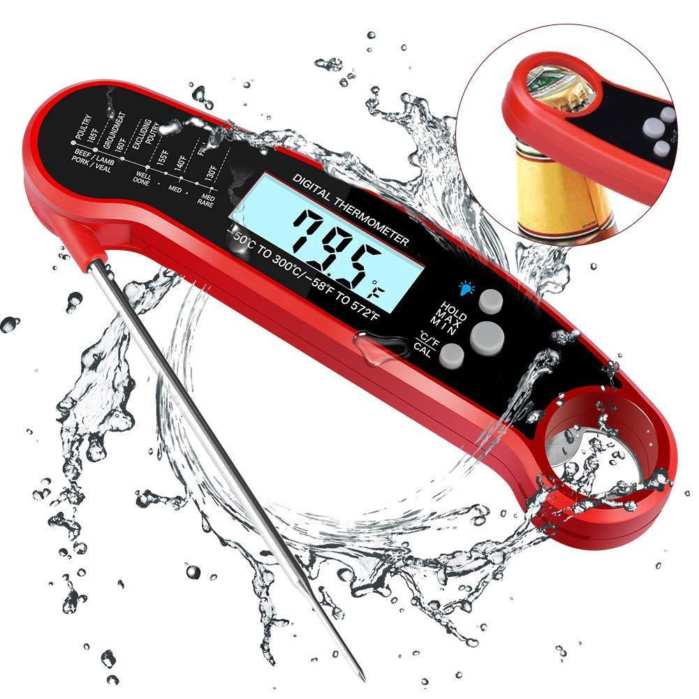 Waterproof kitchen food baking thermometer opener electronic temperature instruments with bottle opener