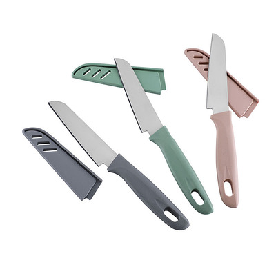 Kitchen paring knife with safety sheath non-stick paring knives with cover