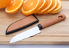 Kitchen stainless steel sheath safety knife with plastic handle