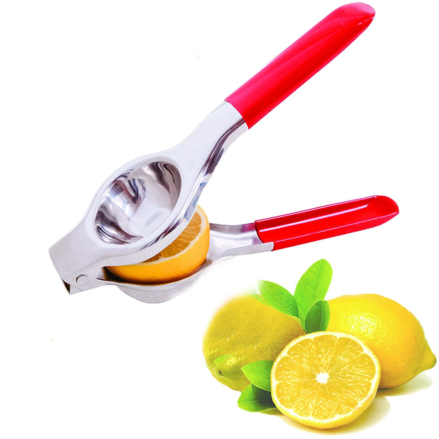 manual lemon clip fruit juicer lime PVC handle squeezer machine stainless steel