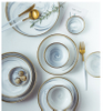 Dinner Plates Golden Pattern Luxury Ceramic Tableware
