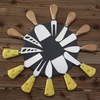 6 pieces wood handle stainless steel cake tools cheese knife set