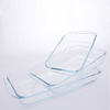 4in1 Baking square pyrex baking tray microwave oven glass tray bowls with knotted handle