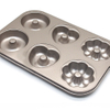 High quality carbon steel 6 cup gold cupcake baking tray non-stick muffin cup baking pan