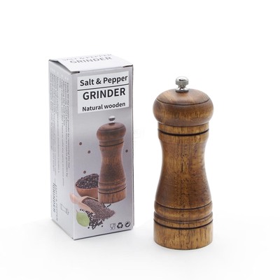 Best price wholesale one handed adjustable manual kitchen wooden salt pepper mills grinder